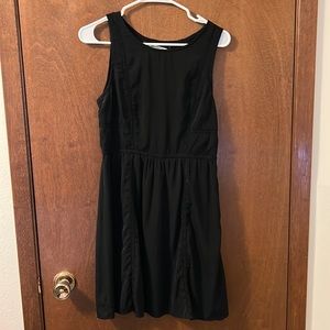 American Eagle black, midi dress. Size 8. Lace detail.